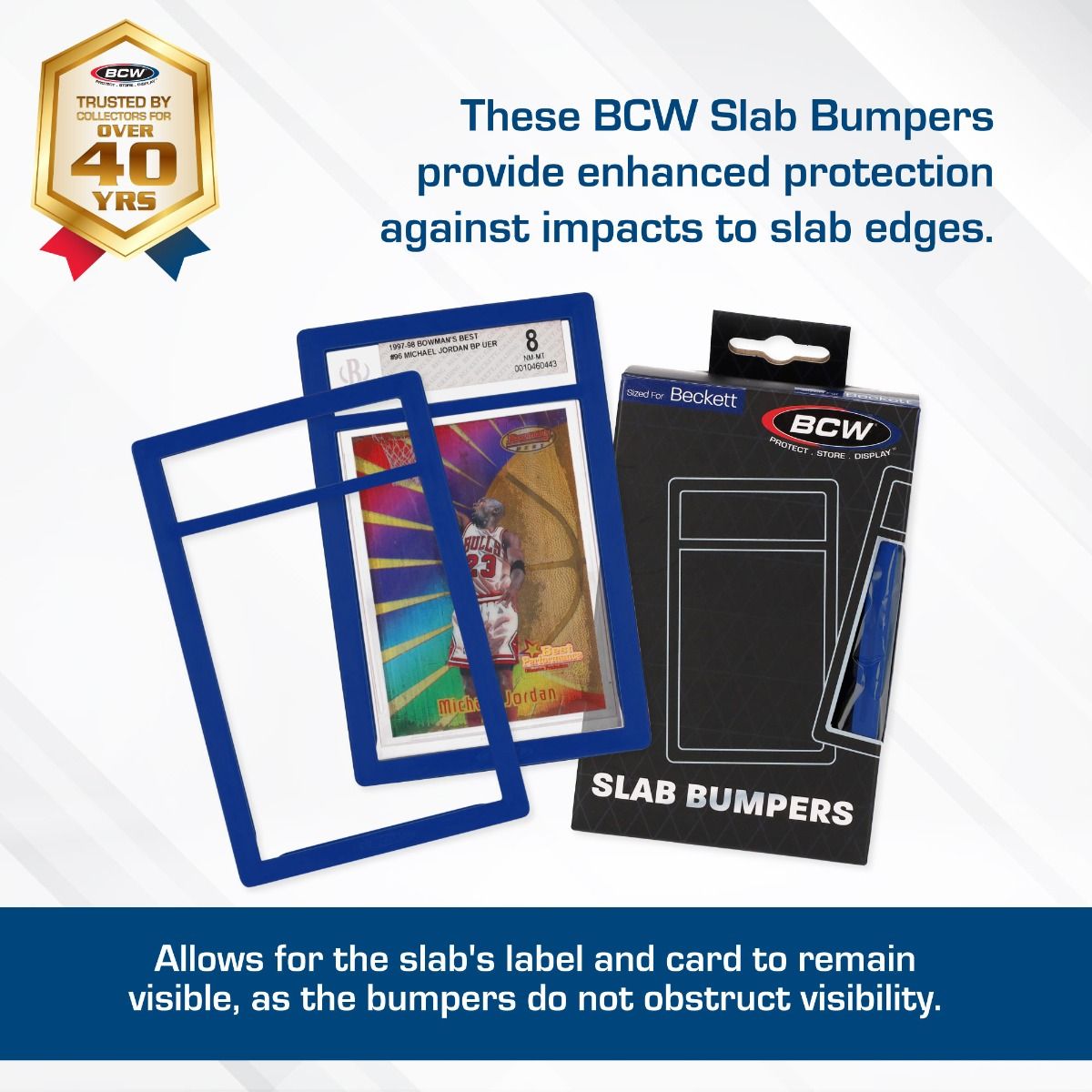 BCW BGS Blue Slab Bumper (6 pack)