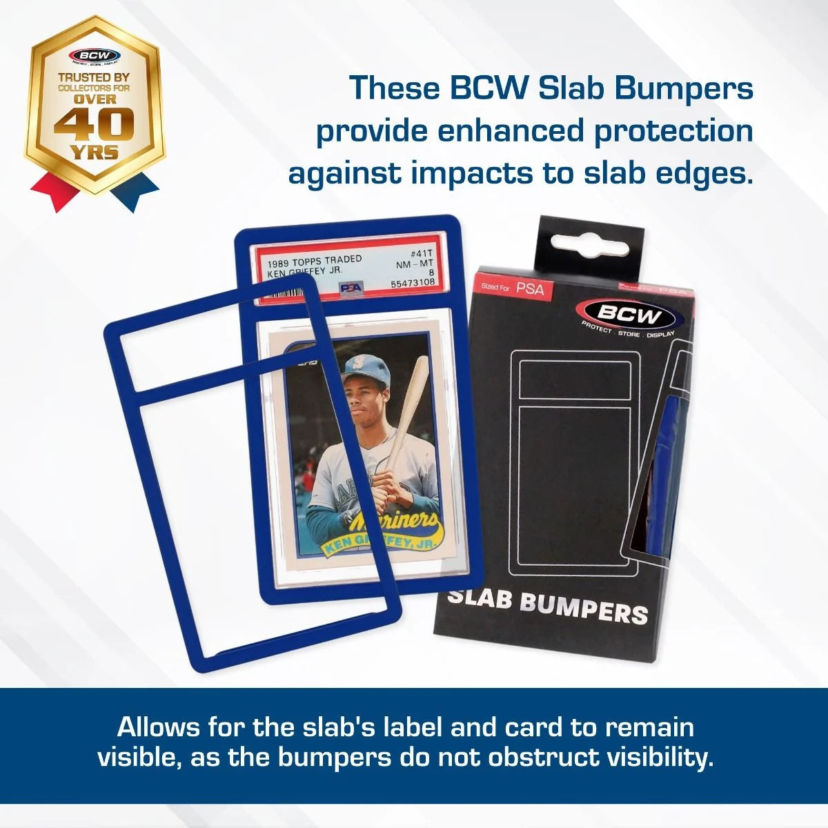 BCW PSA Blue Slab Bumper (6 pack)