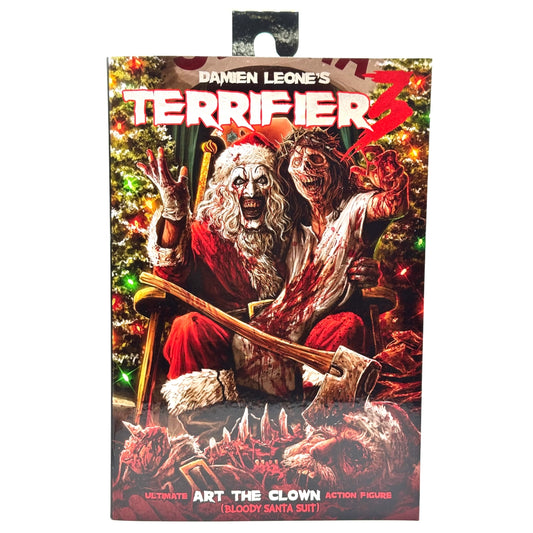 NECA Terrifier 3 Art the Clown Ultimate Bloody Santa Suit Action Figure