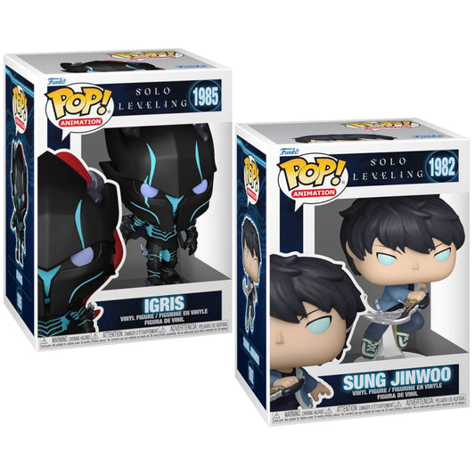 Funko POP! Solo Leveling Sung Jinwoo #1982 & Igris #1985 Bundle Set