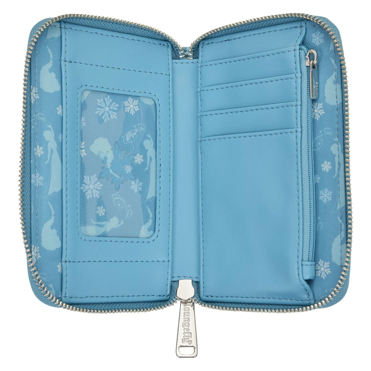 Loungefly Frozen Princess Elsa Glitter Sequin Zip Around Wallet