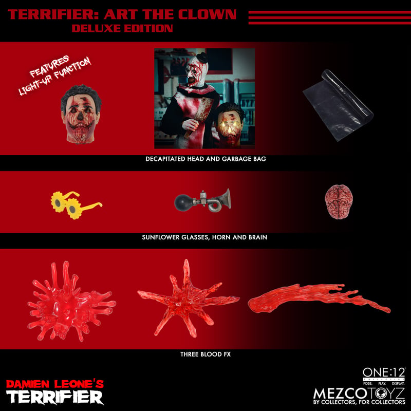 Mezco Terrifier Art The Clown One:12 Collective Deluxe Action Figure