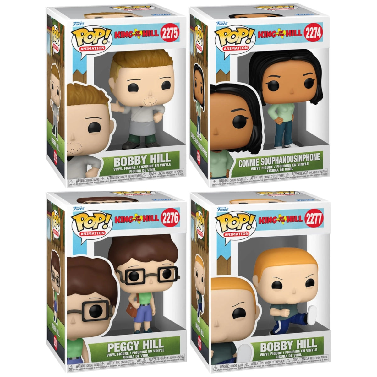 Funko POP! King of the Hill Bundle Set Bobby Connie Peggy