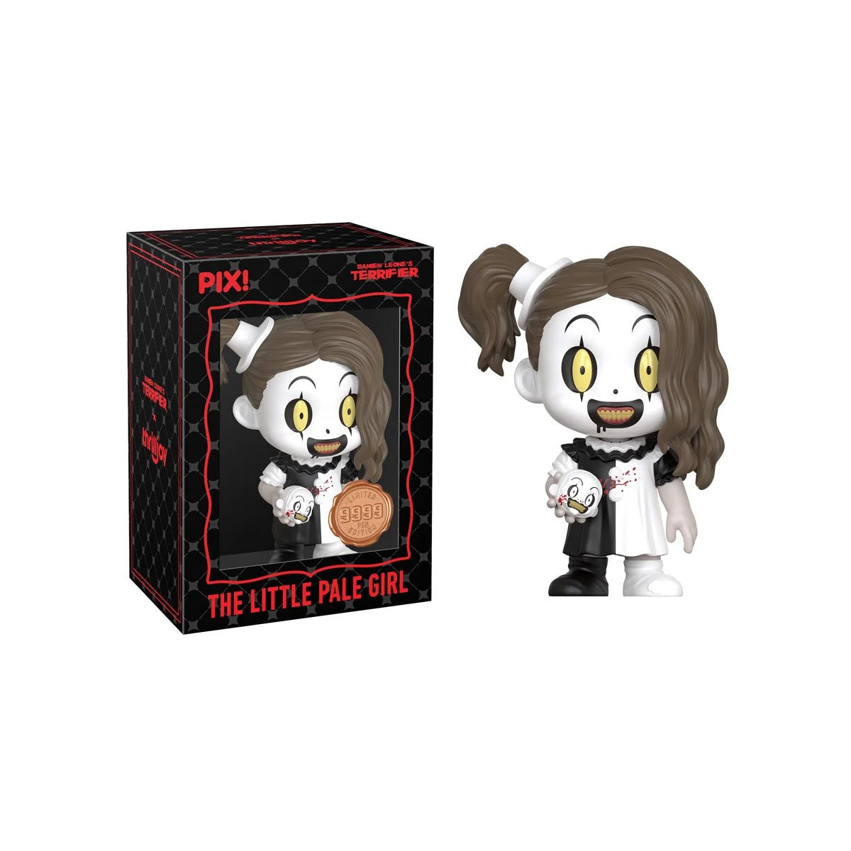 Thrilljoy PIX! Terrifier The Little Pale Girl with Art the Clown Head