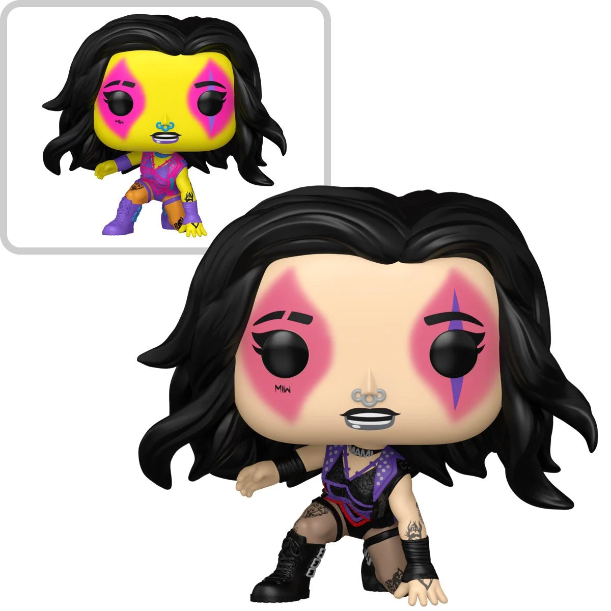 Funko POP! WWE Rhea Ripley WM4 GLOW CHASE & Common Bundle #193