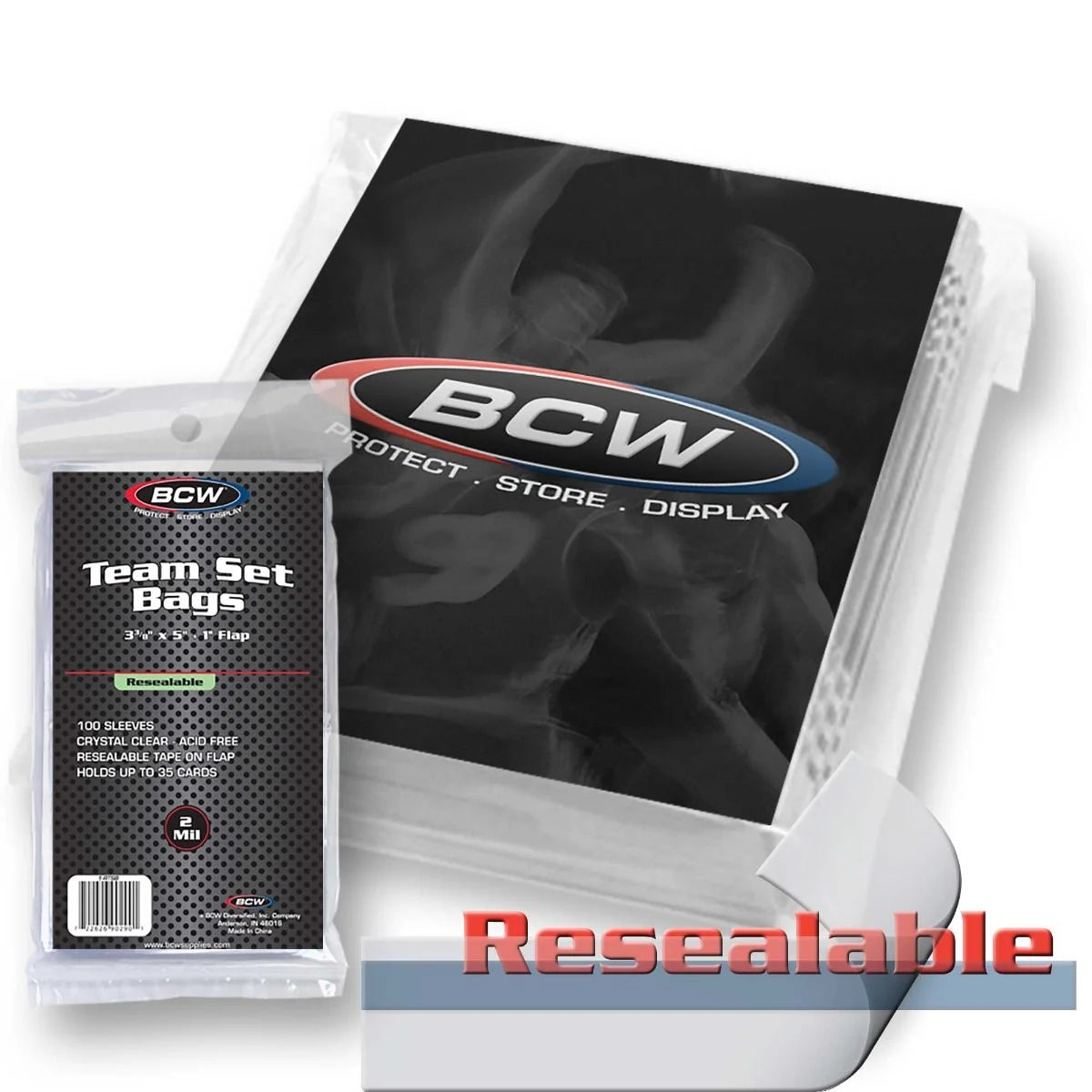 BCW Resealable Team Bags 100-Pack