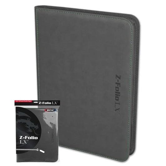 Z-Folio 9-Pocket LX Trading Card Album (Gray)