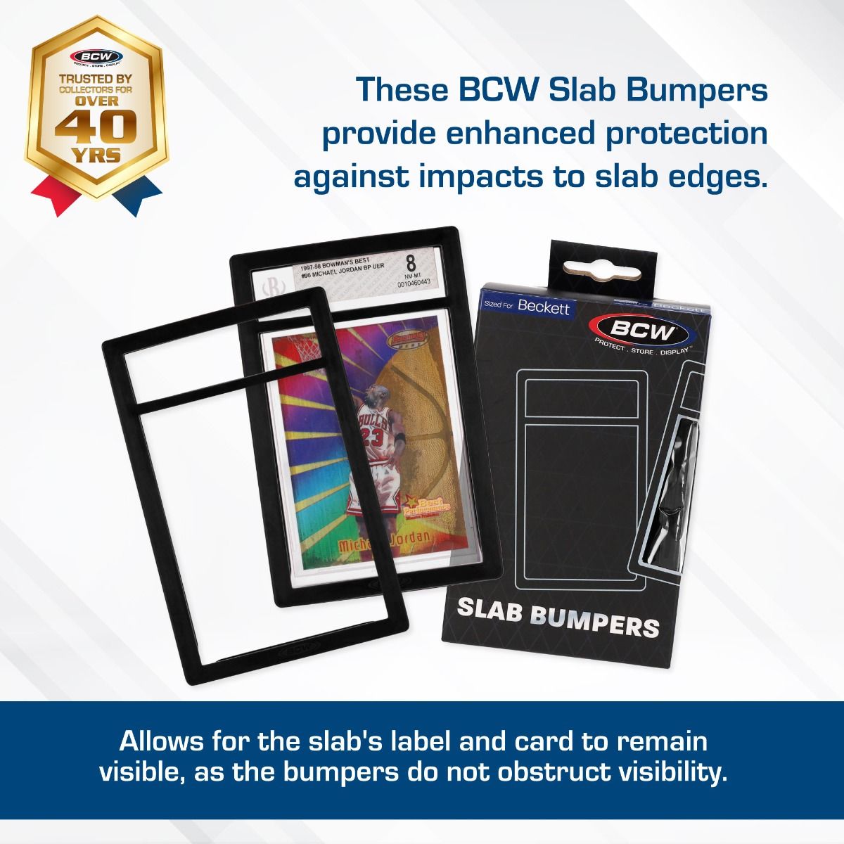 BCW BGS Black Slab Bumper (6 pack)