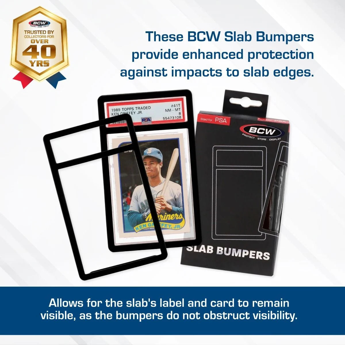 BCW PSA Black Slab Bumper (6 pack)