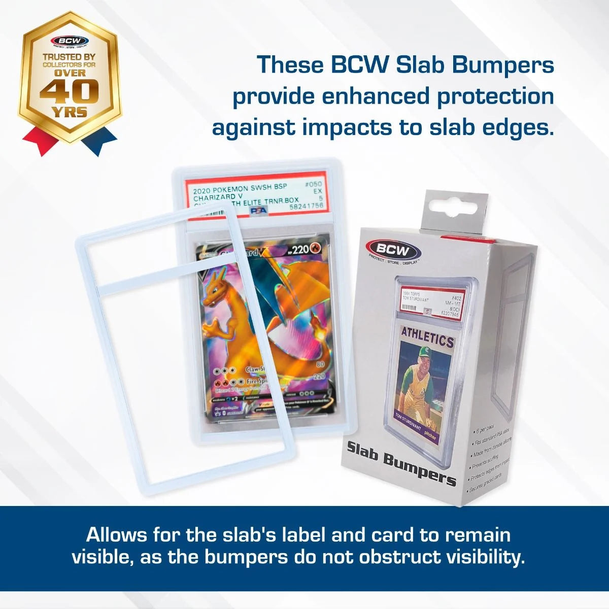 BCW PSA Clear Slab Bumper (6 pack)