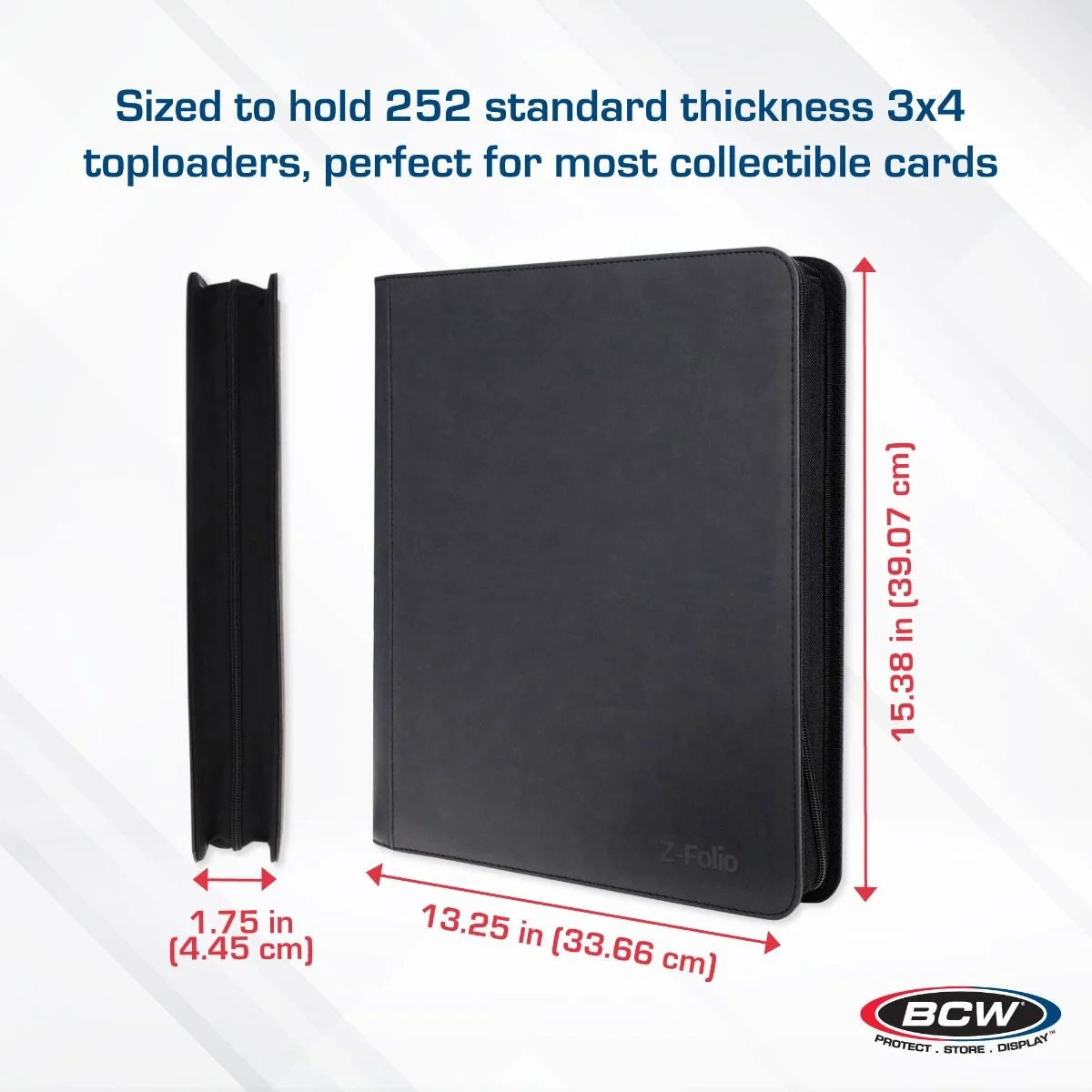 Z-Folio 9-Pocket LX Trading Card Album for Toploaders (Blue)