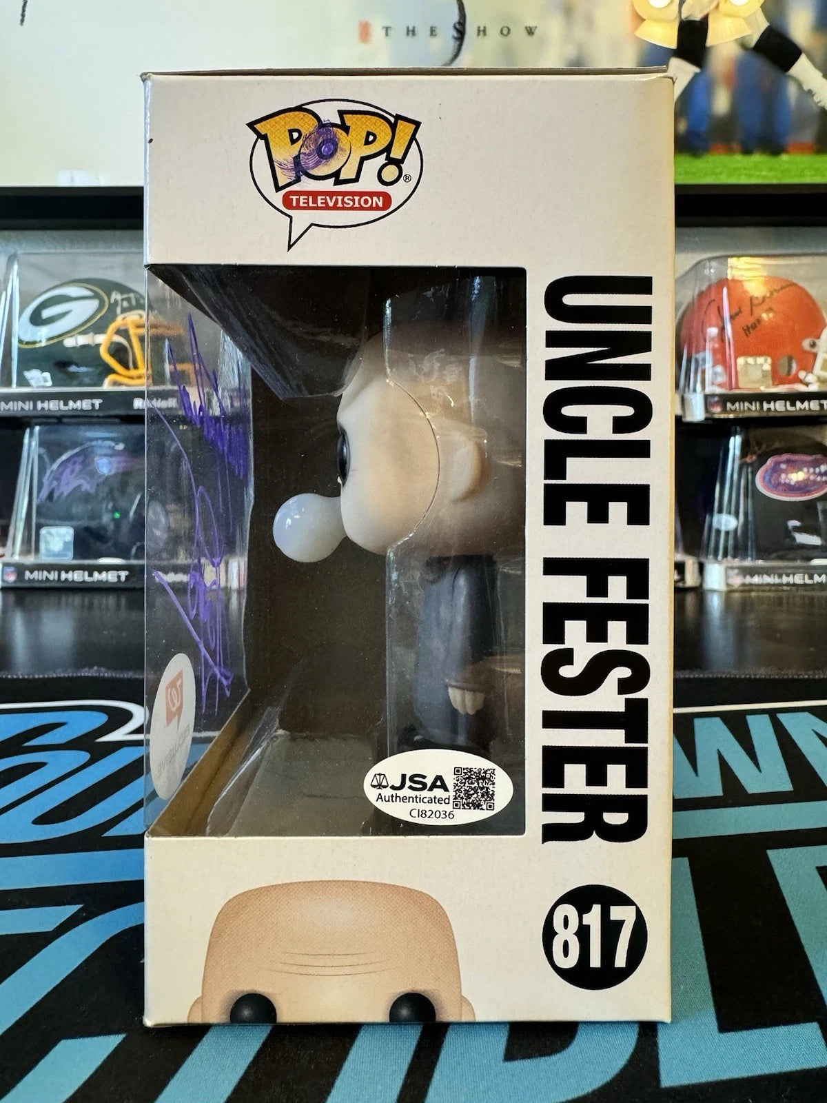 Funko POP! Uncle Fester #817 Signed by Christopher Lloyd JSA Cert
