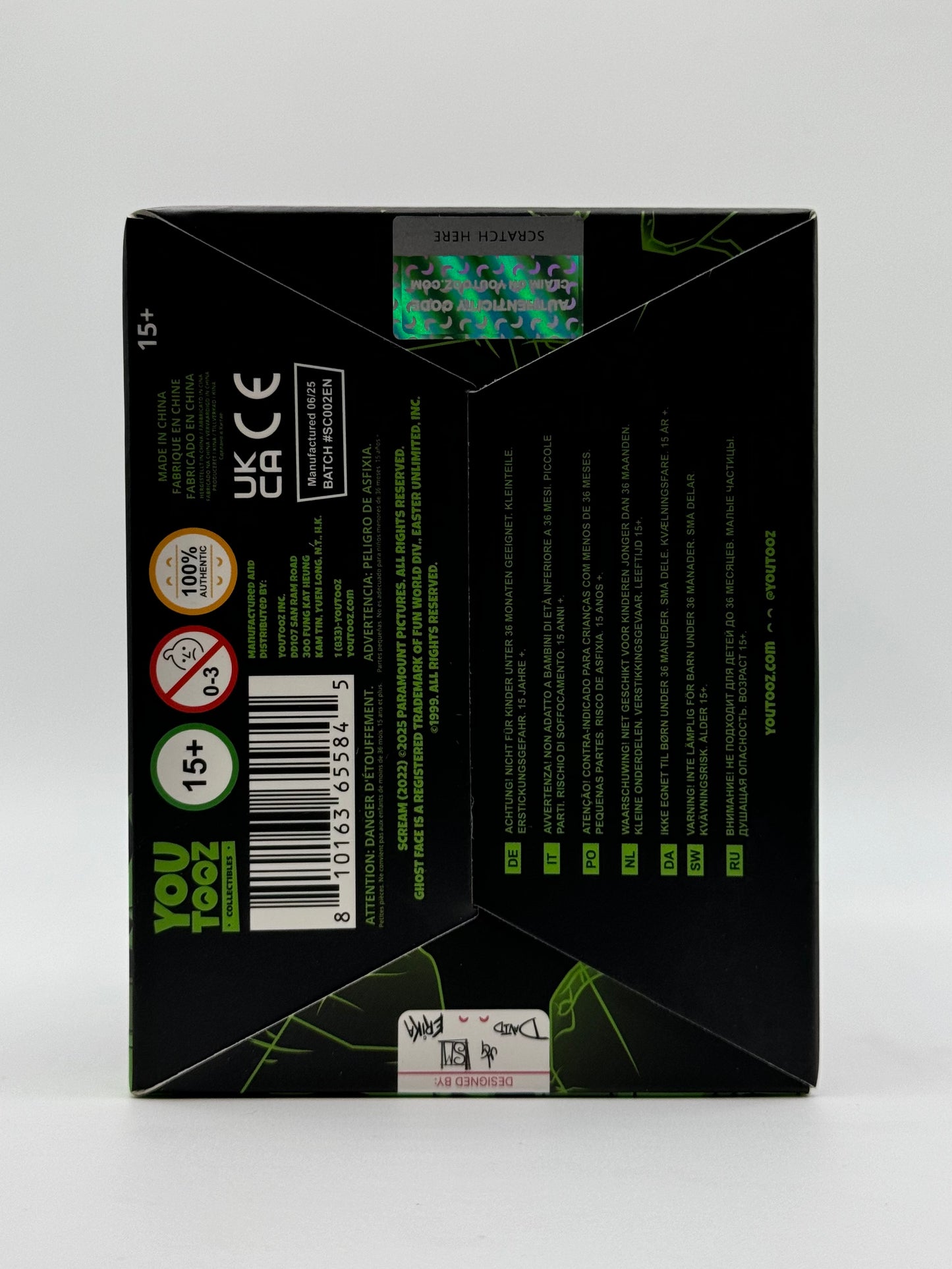 YOUTOOZ SCREAM Ghost-Face Lounging GLOW Con Ex #2 *WYSIWYG*