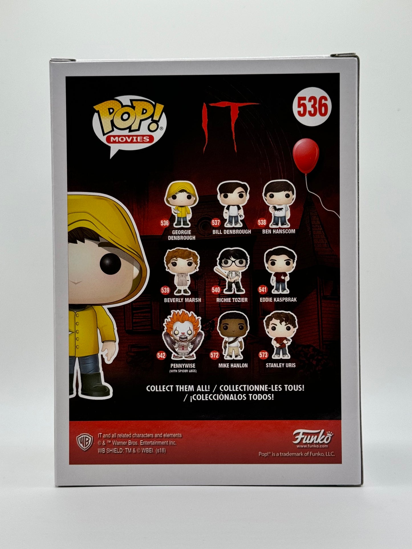 Funko POP! IT Georgie Denbrough No Arm Bloody CHASE LE #536