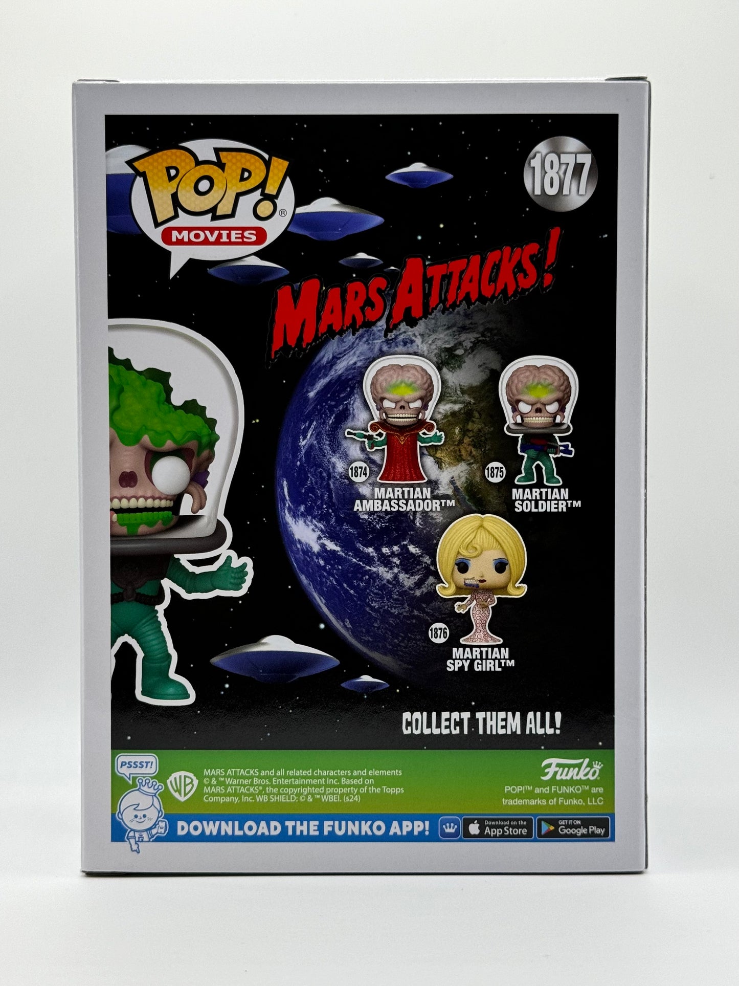 Funko POP! Mars Attacks! Martian Soldier GLOW CHASE #1877