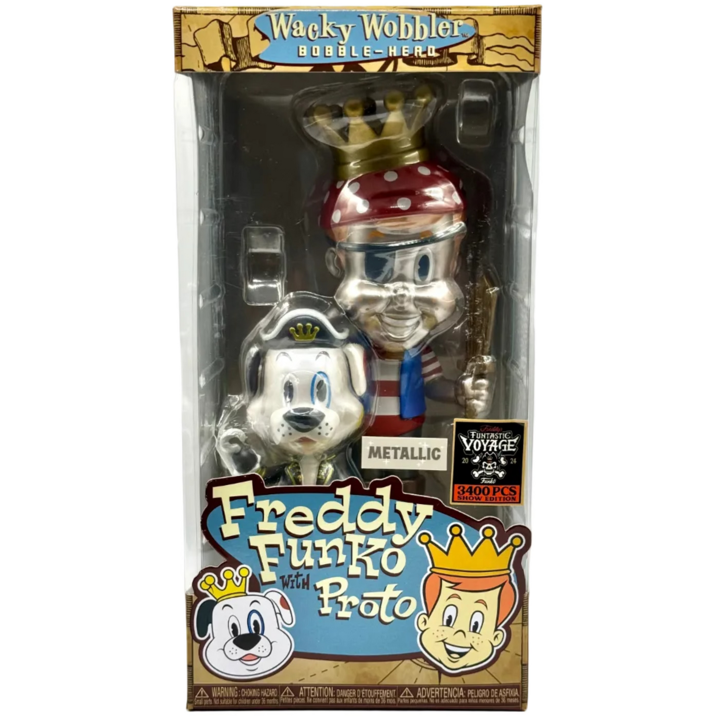 Funko Wacky Wobbler Metallic Freddy w/ Proto Funtastic LE 3400pcs