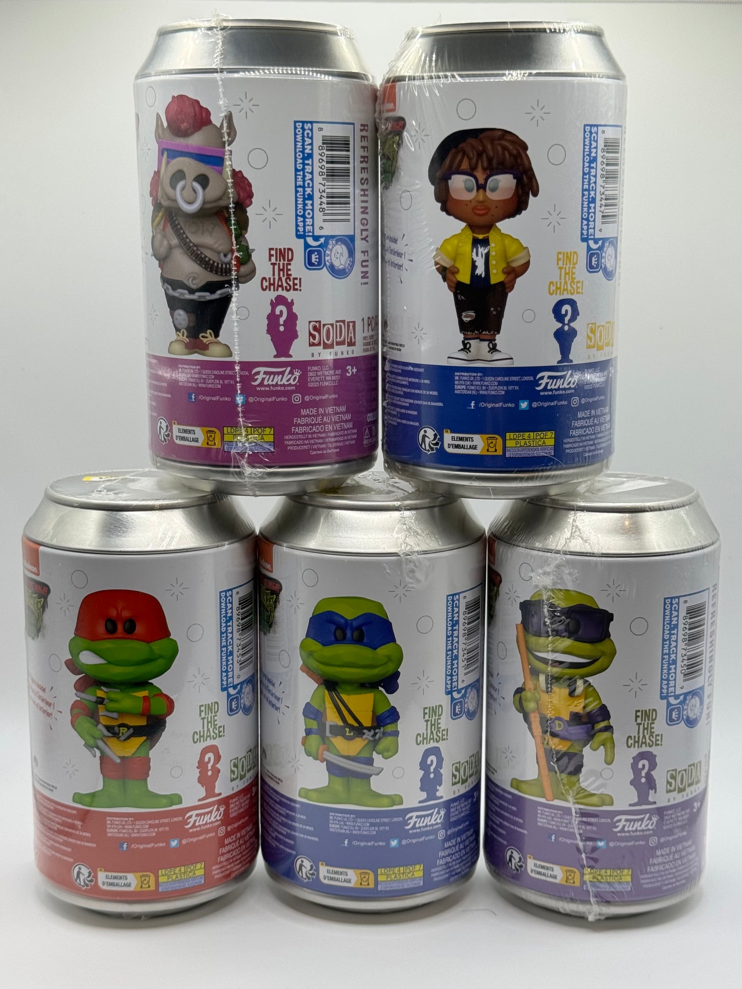 5x TMNT Teenage Mutant Ninja Turtles Funko SODA Lot