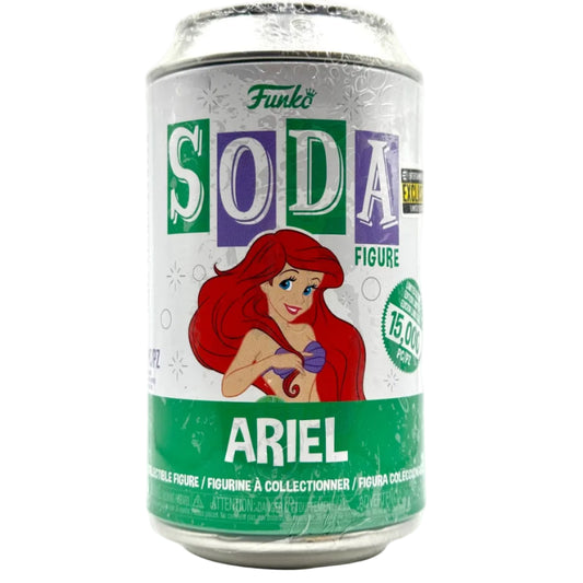 Funko Soda Figure can with Ariel on a white background