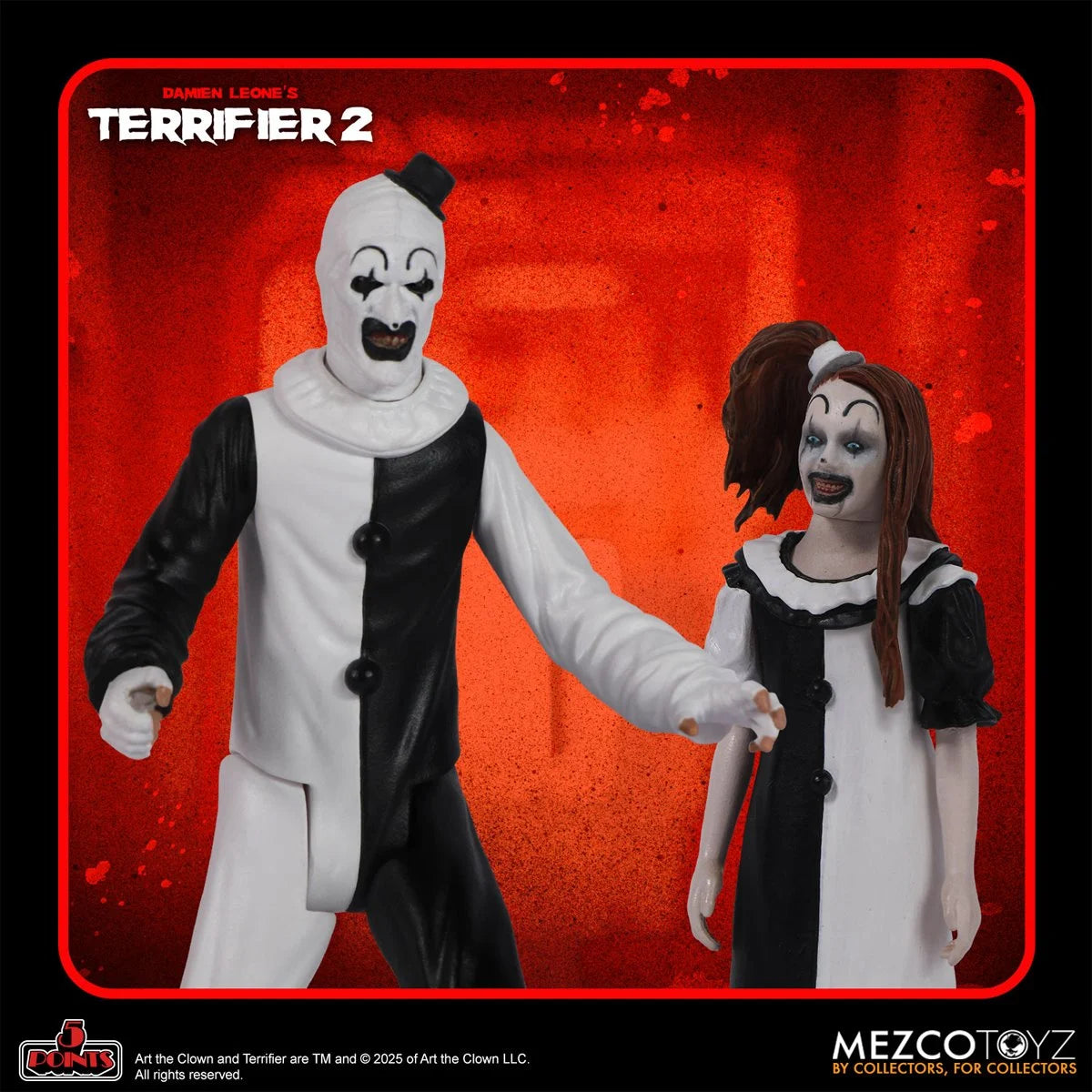 Mezco Terrifier Art the Clown & Little Pale Girl 5-points Action Figure Set