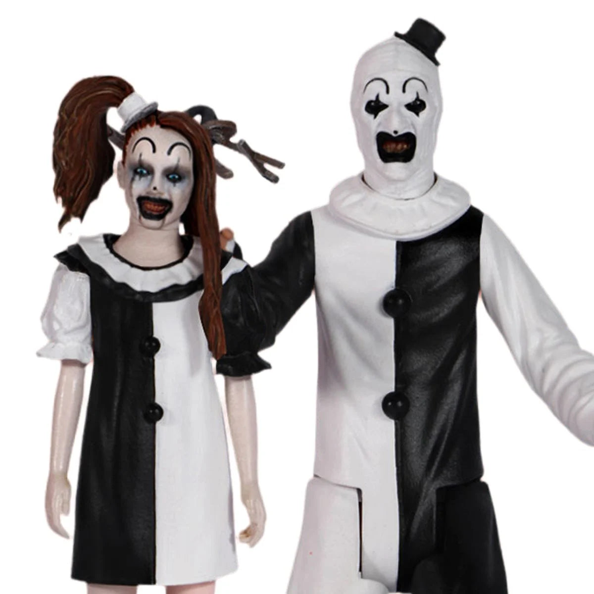 Mezco Terrifier Art the Clown & Little Pale Girl 5-points Action Figure Set