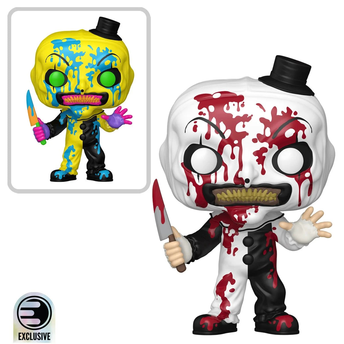 Funko POP! Terrifier Art the Clown GLOW Chase & Common Bundle