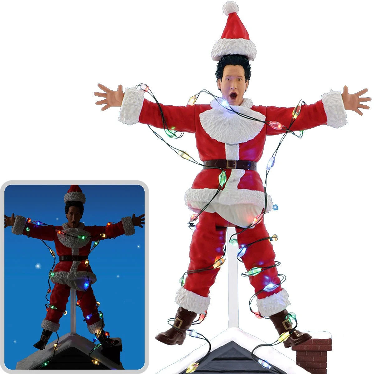 Mezco Christmas Vacation Clark Griswold Light Shock Action Figure