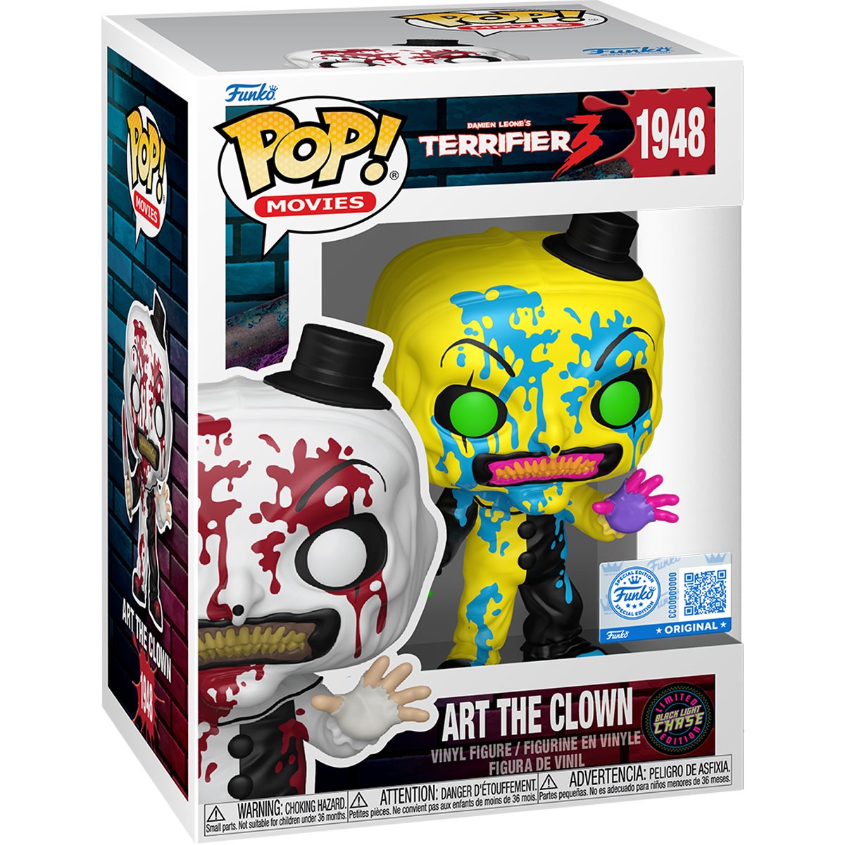 Funko POP! Terrifier Art the Clown GLOW Chase & Common Bundle