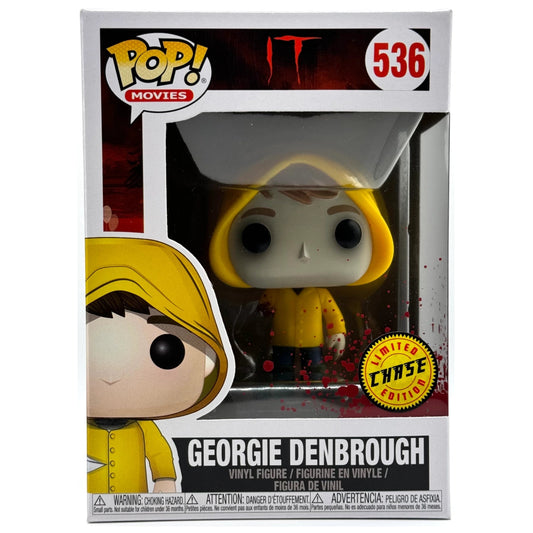 Funko Pop! vinyl figure of Georgie Denbrough from 'It' in packaging with limited chase edition label.