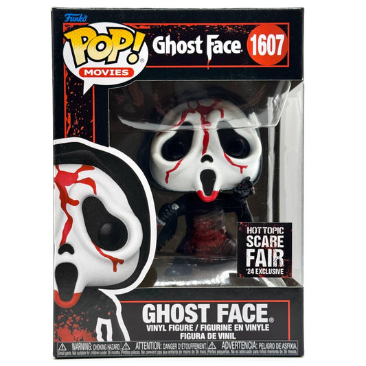 Funko Pop! Ghost Face vinyl figure packaging with red and black details.