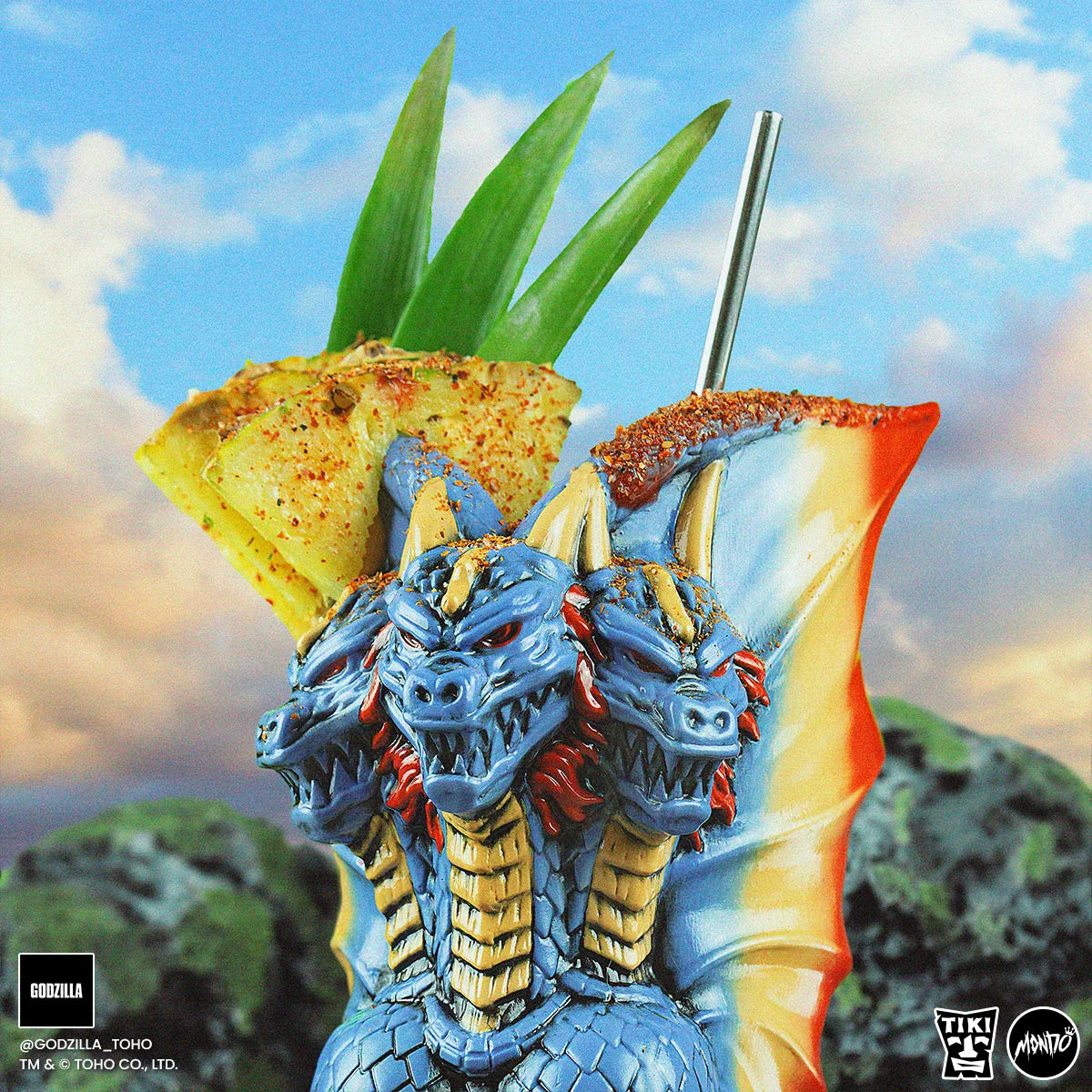 MONDO Godzilla King Ghidorah Tri-Color Terror Variant Hand-Made Tiki Mug