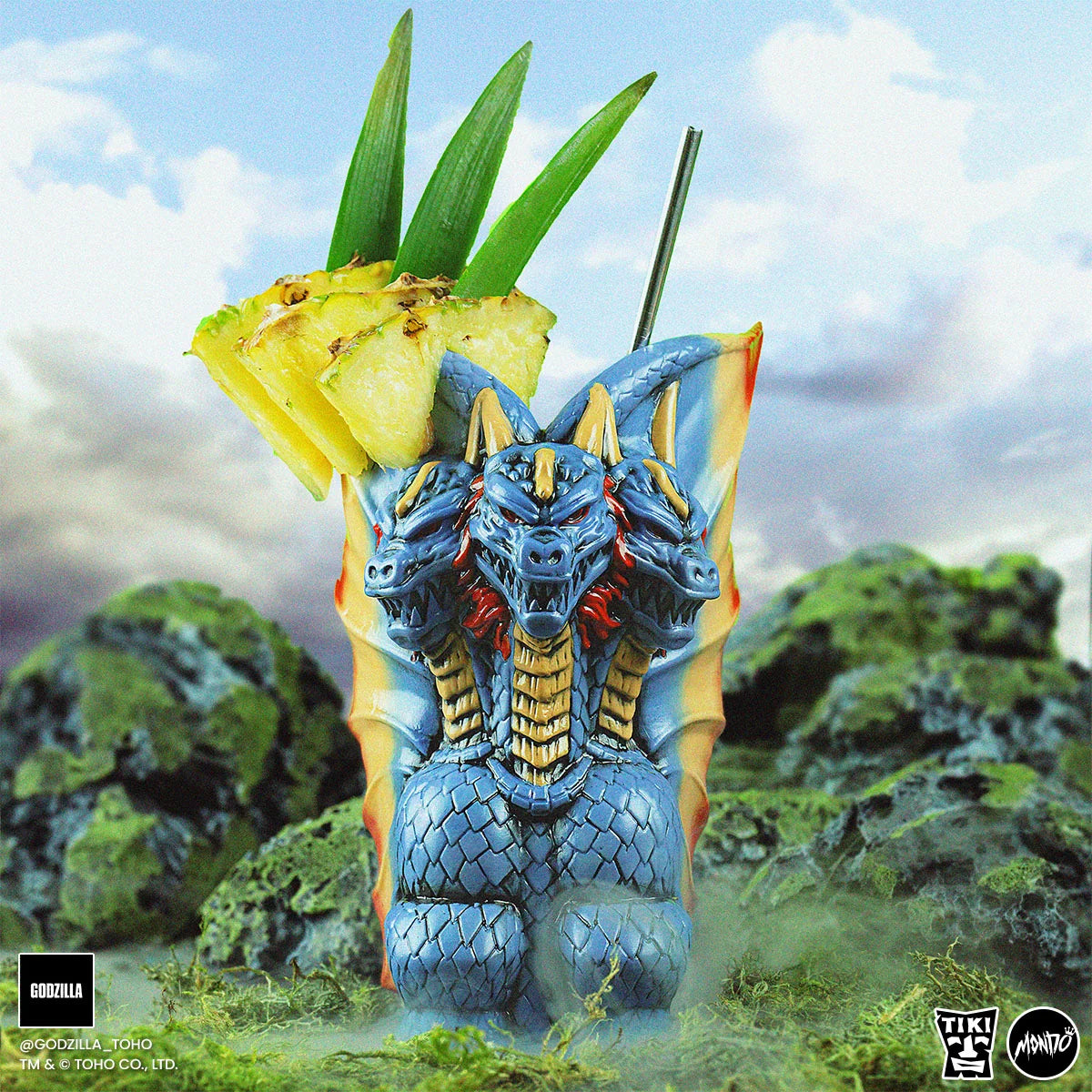 MONDO Godzilla King Ghidorah Tri-Color Terror Variant Hand-Made Tiki Mug