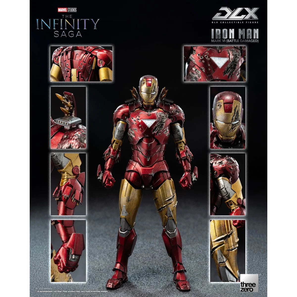 Threezero Infinity Saga Iron Man Mark 6 Battle Damaged DLX Action Figure