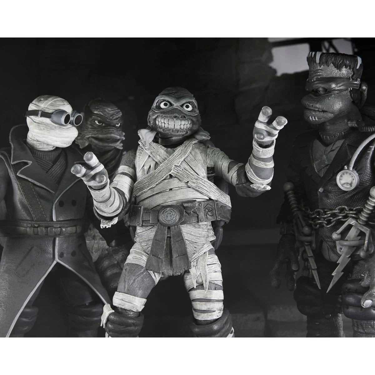 NECA Universal Monsters x TMNT Black & White Action Figure 4-Pack