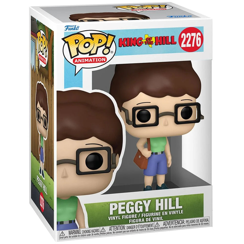 Funko Pop! vinyl figure packaging for King of the Hill's Peggy Hill on a white background