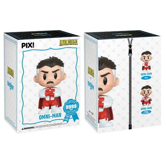 Two boxes of a Pix! Omni-Man figure on a white background
