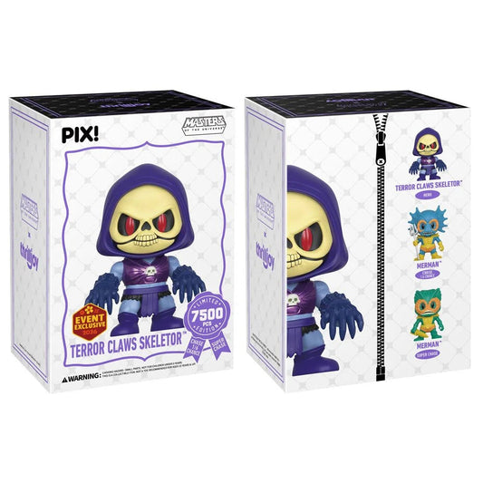 Pix! Terror Claws Skeletor figure packaging on a white background