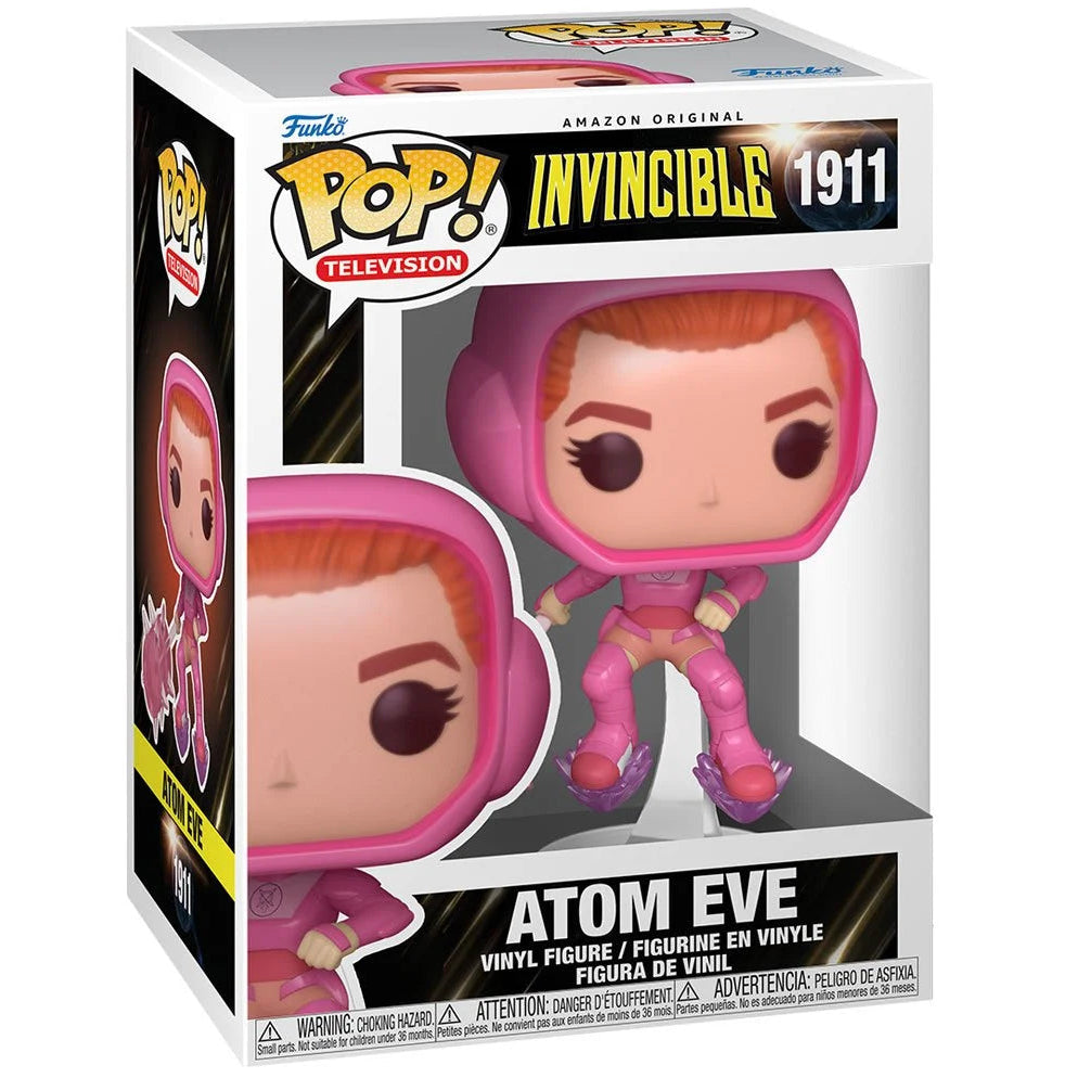 Funko Pop! vinyl figure packaging for Atom Eve from Invincible on a white background