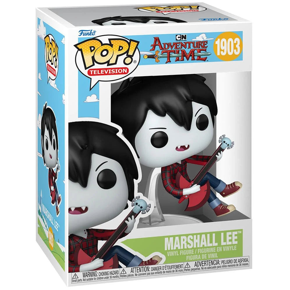 Funko Pop! vinyl figure packaging of Marshall Lee from Adventure Time on a white background