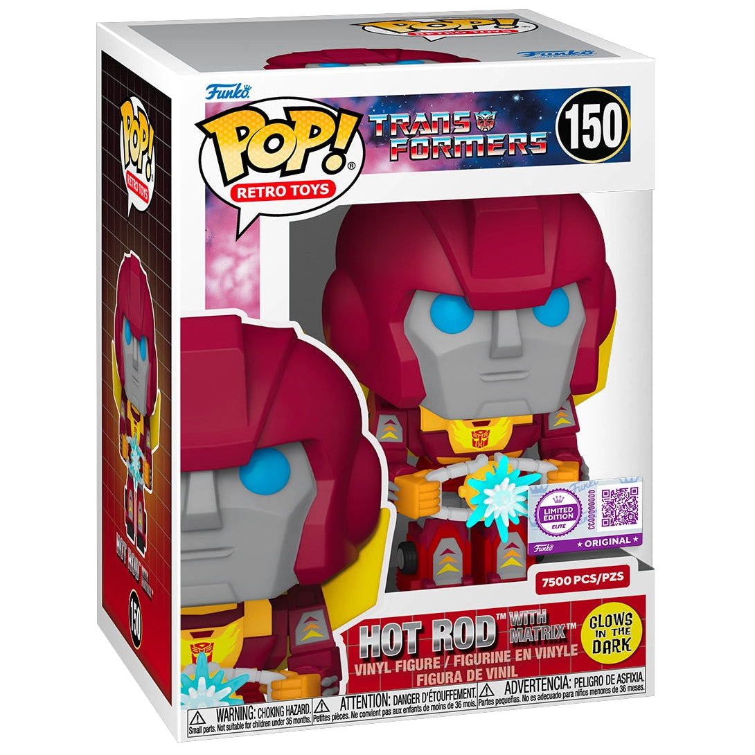 Funko POP! Transformers Hot Rod w/ Matrix GLOW Elite LE 7500pcs #150