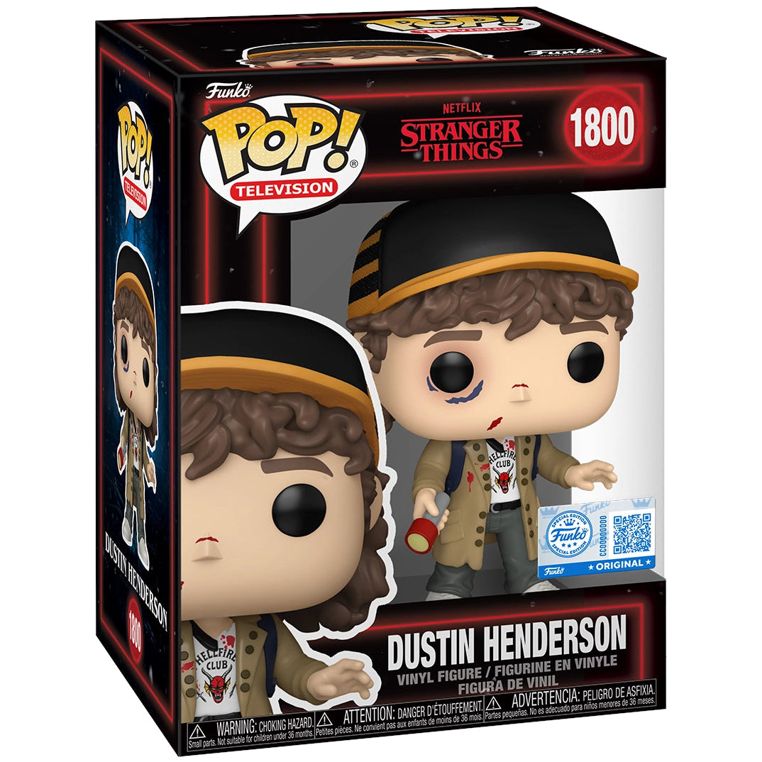 Funko POP! Stranger Things Dustin Henderson (Battle Damaged) #1800