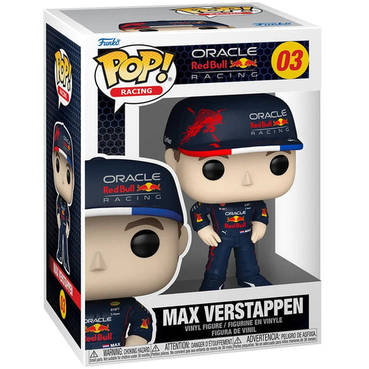 Funko Pop! vinyl figure packaging with Oracle Red Bull Racing branding