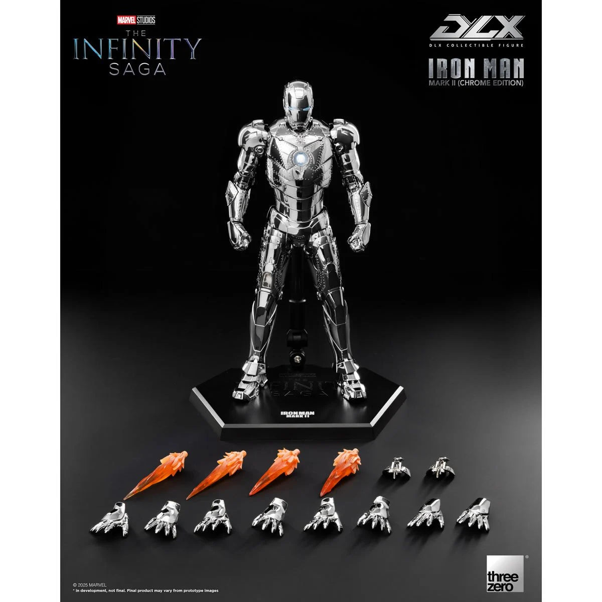 Threezero Infinity Saga Iron Man Mark 2 Chrome Edition DLX Action Figure