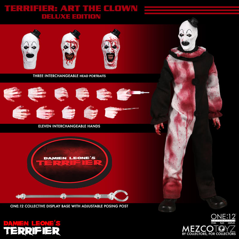 Mezco Terrifier Art The Clown One:12 Collective Deluxe Action Figure
