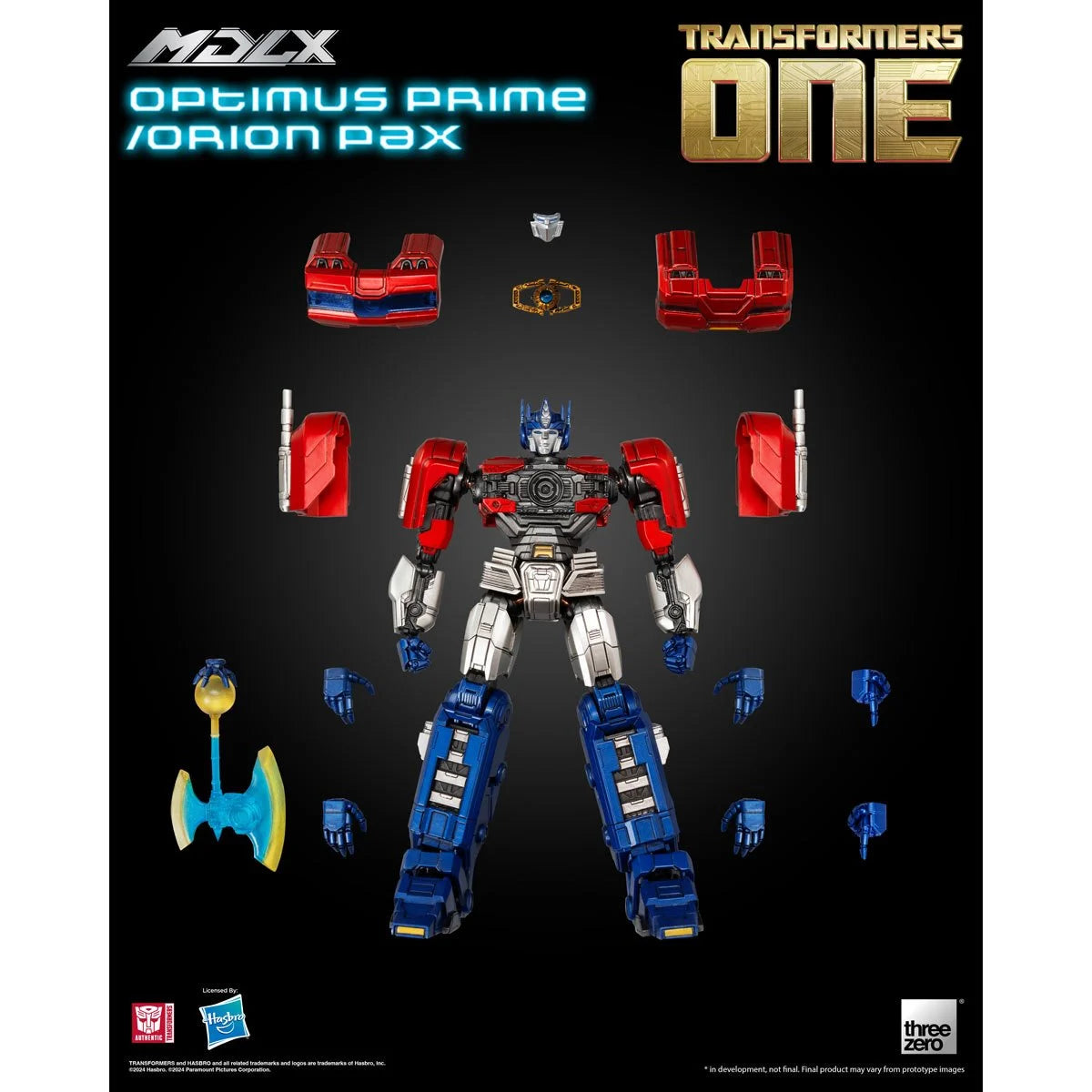 ThreeZero Transformers One Optimus Prime Orion Pax MDLX Action Figure