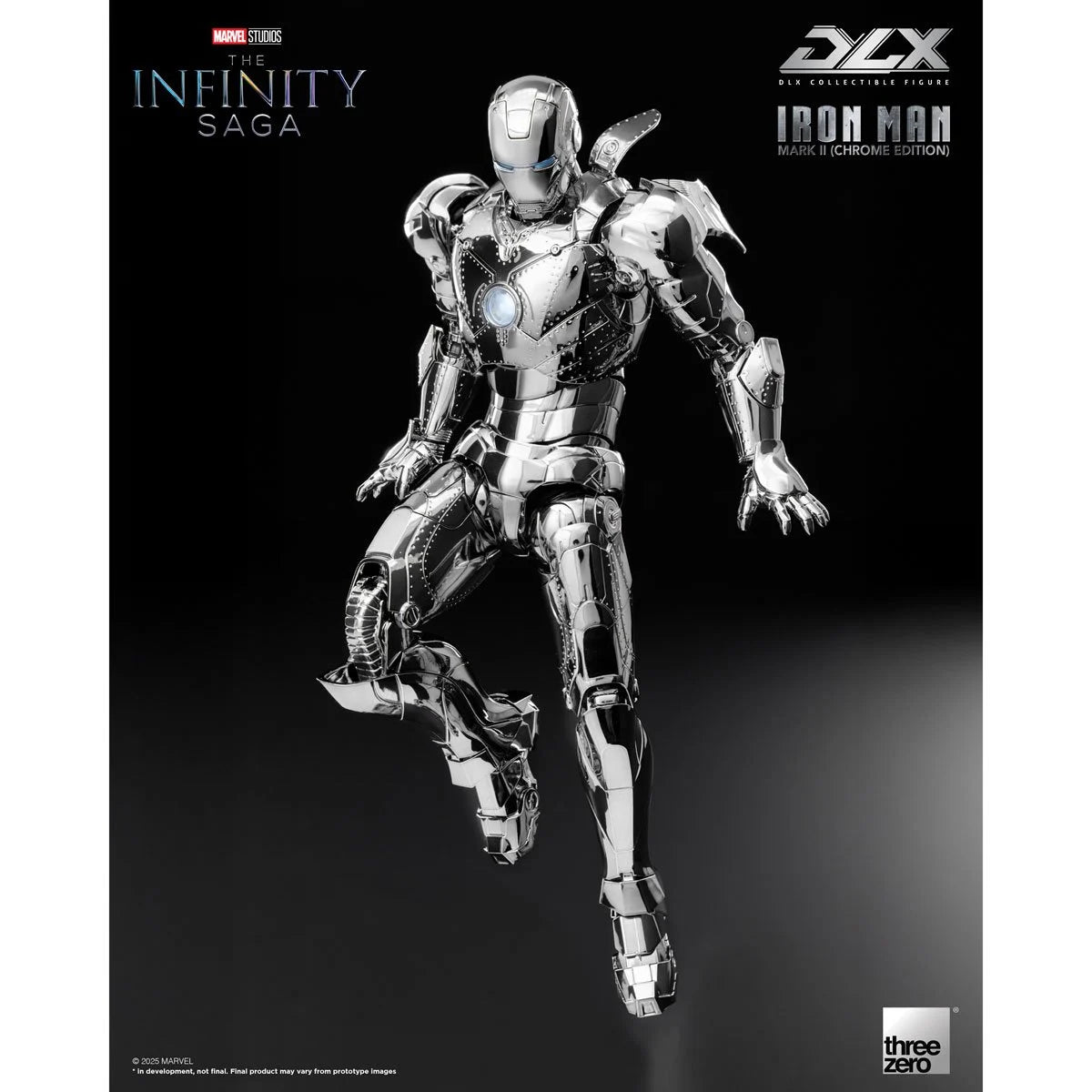 Threezero Infinity Saga Iron Man Mark 2 Chrome Edition DLX Action Figure