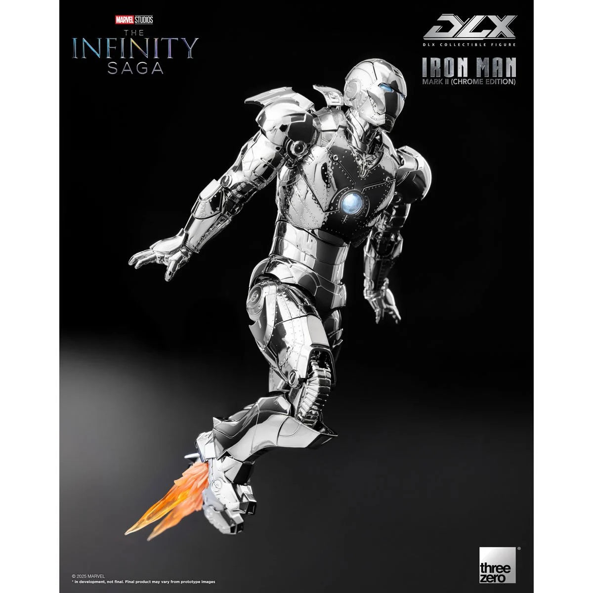 Threezero Infinity Saga Iron Man Mark 2 Chrome Edition DLX Action Figure