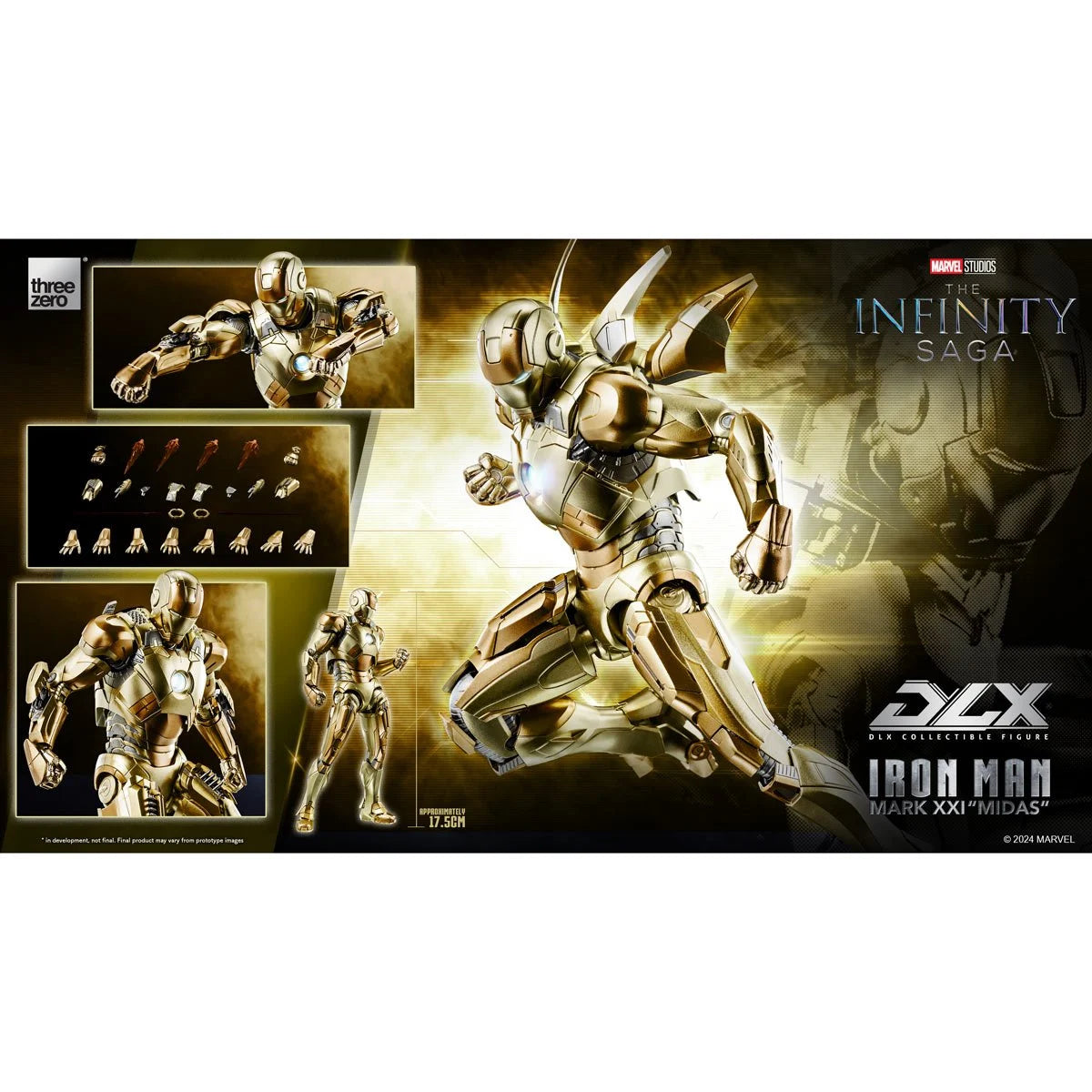 Marvel Threezero Infinity Saga Iron Man Mark 21 Midas DLX Action Figure