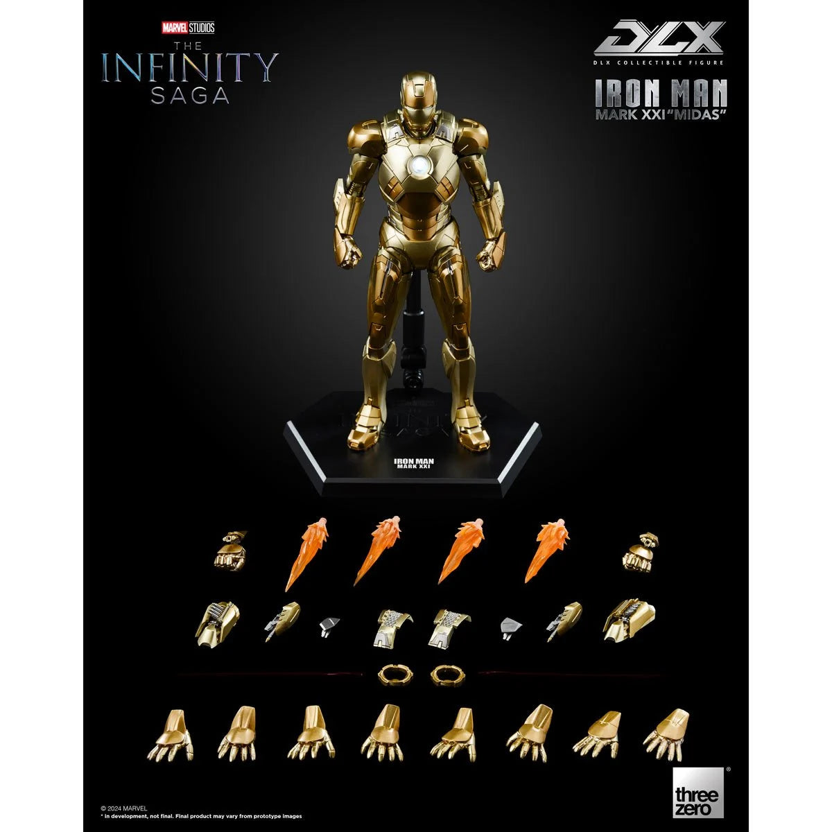 Marvel Threezero Infinity Saga Iron Man Mark 21 Midas DLX Action Figure