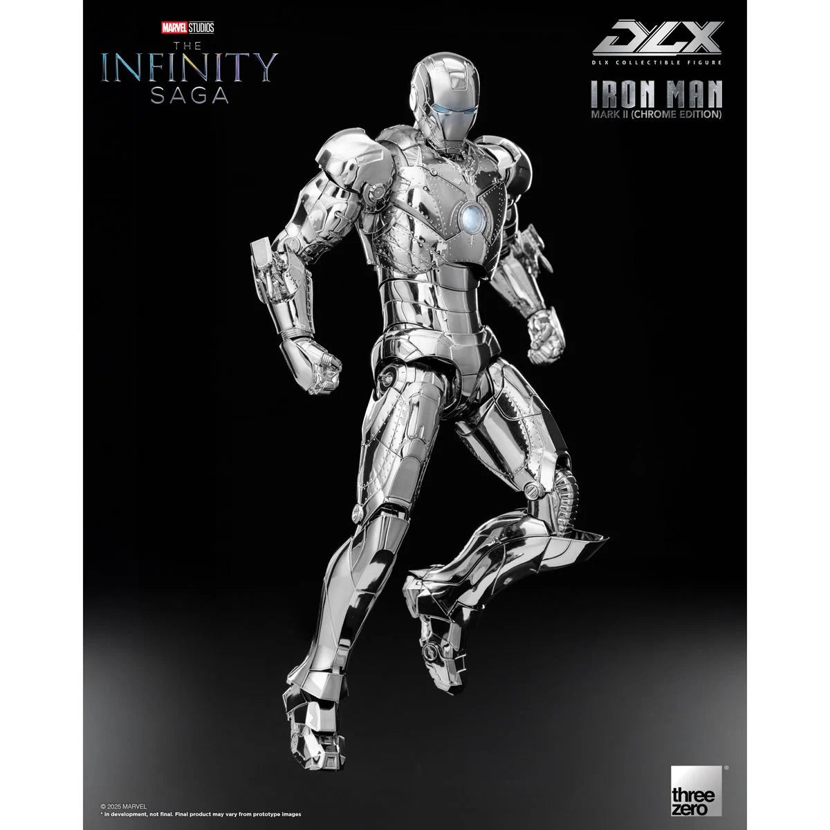 Threezero Infinity Saga Iron Man Mark 2 Chrome Edition DLX Action Figure