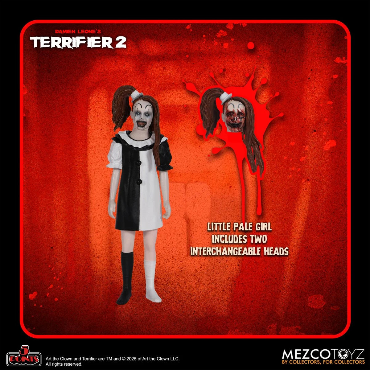 Mezco Terrifier Art the Clown & Little Pale Girl 5-points Action Figure Set
